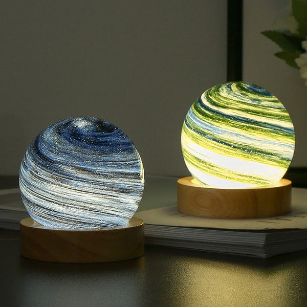 Planet Lamp Fantasy Rainbow Planet Tischlampenschirm Kreativ Romantischer Sonnenuntergang Paar Morgen Und Abend Nacht - fotomondlampe