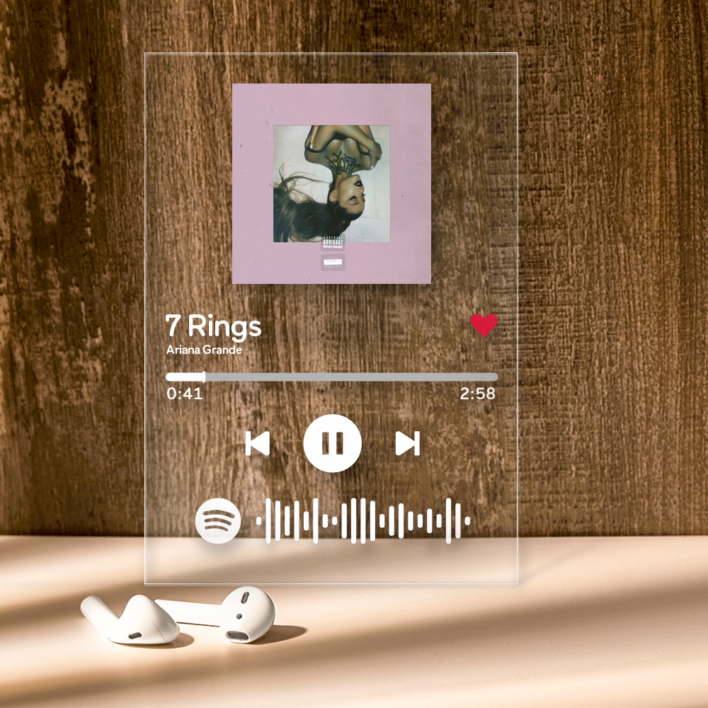 Benutzerdefinierte Spotify Code Valentinstagsgeschenk -Musiktafel (12cm x 16cm)