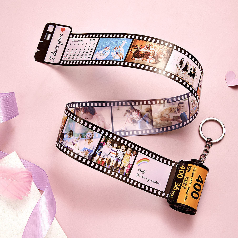 Benutzerdefinierte Kamerarolle Schlüsselanhänger Personalisierte Film Schlüsselanhänger Geschenke Für Liebhaber