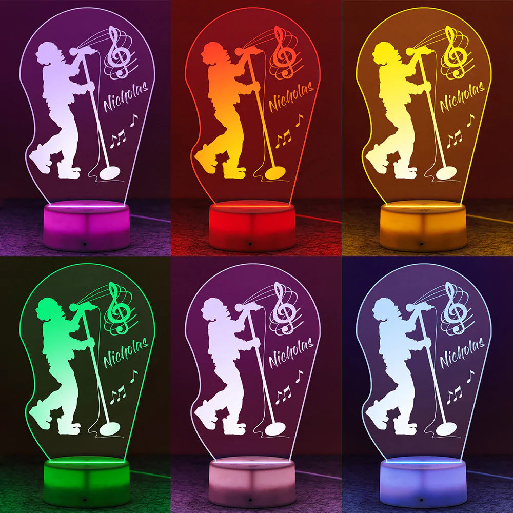 Benutzerdefinierte Gravierte Led-nachtlicht Acryl Leuchten Sänger Lampe Geschenk Für Sie